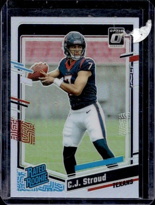 2023 Donruss Optic C.J. Stroud Holo Prizm Rated Rookie #244 Texans - Image 1 of 2