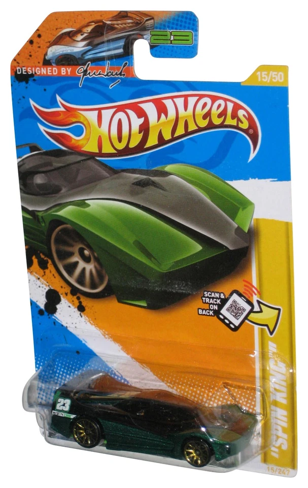 Hot Wheels 2012 New Models 15/50 Green Spin King Toy Car 15/247 - Image 1 of 1