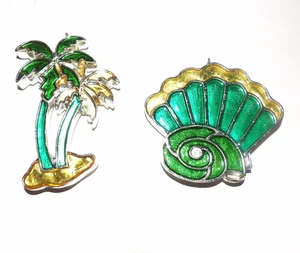 Imanes temáticos de palmera concha marina adornos frente al mar caprichosa diversión - Imagen 1 de 9