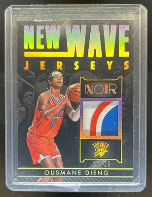 2022-23 Noir Ousmane Dieng New Wave Jerseys Patch Prime RC #/25 Thunder - Image 1 of 2