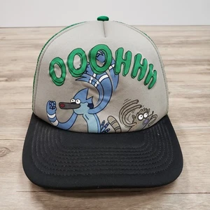 Regular Show Hat Cap Snap Back Green Mesh Cartoon Network Ooohhh Trucker Mens - Picture 1 of 9