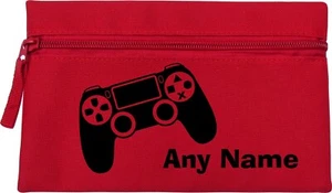 Gaming Print Red Personalised Kids Child School Pencil Case Birthday Xmas - Picture 1 of 10