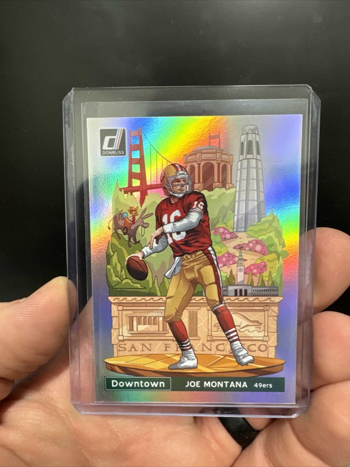 2019 Donruss Optic Joe Montana Downtown Case Hit 49ers 🔴🟡
