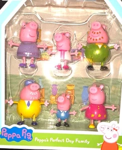 Peppa Pig Peppa's Perfect Day Family Set Exclusive 6 figures Boxed RARE NEW - Picture 1 of 7