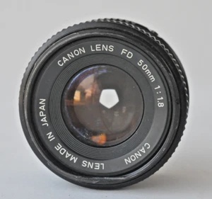 Canon ~ Objektiv 50 mm f/1,8 ~ FD-Bajonett ~ analoge Prime-Spiegelreflexkamera ~ GEBOGENE FILTERGEWINDE - Bild 1 von 16