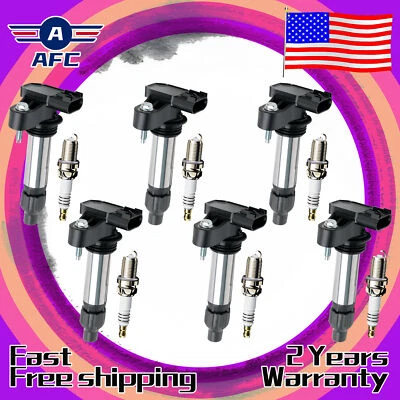 6Ignition Coil+Spark Plug Kit For 2010-2016 Chevrolet Traverse 3.6L V6 UF569 AFC - Image 1 of 4