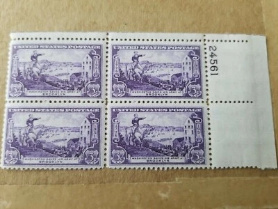 US Stamps, Scott #1003 Battle of Brooklyn 1951 3c Block of 4 XF M/NH  - Image 1 of 2