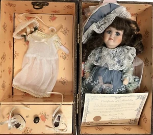 Trudy Traveler Doll & Wooden Wardrobe Trunk Clothes Accessories 10" Doll New - Picture 1 of 6