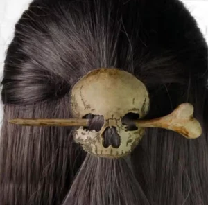Hair Barrette For Women Skull Bones Witch Hair Sticks Gothic Hairpin Pagan - #17 - Picture 1 of 5
