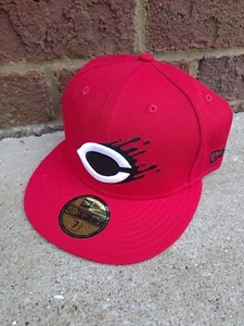 Cincinnati Reds New Era Splatter 59FIFTY Fitted Hat 7 5/8 - Picture 1 of 5