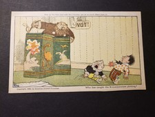 1906 FUNNY KATZENJAMMERS Unused Postcard BOSTON SUNDAY AMERICAN NEWSPAPER