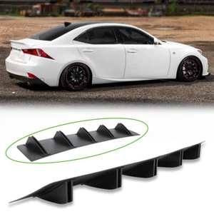 For Lexus IS 250 350  Rear Bumper Lip Diffuser Spoiler Splitter Shark Fin Glossy - Picture 1 of 17