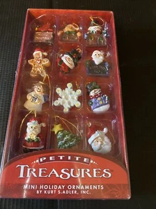 Juego de mini adornos vintage Kurt Adler Santas World 12 NOS. - Imagen 1 de 3