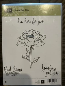 STAMPIN' UP! RUBBER STAMP SET Of 4 "You've Got This" New Unused Retired - Picture 1 of 3