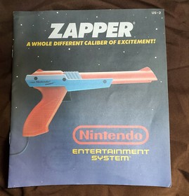 Orange Nintendo NES Zapper Blaster Gun Manual Instruction Booklet ONLY VGC PA1