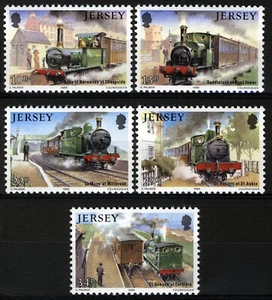 Jersey 1985, Historic Jersey Trains (II) conjunto montado sin montar o nunca montado, Mi 355-59 - Imagen 1 de 1