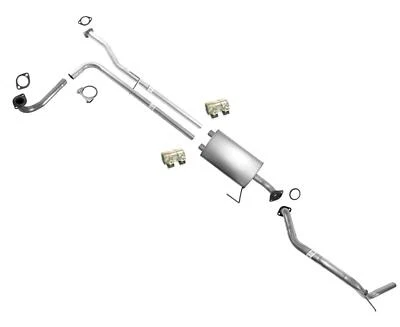 Sistema de escape silenciador para Nissan Titan 2007-2015 doble cabina distancia entre ejes de 159,4 pulgadas Foto 1 de 4