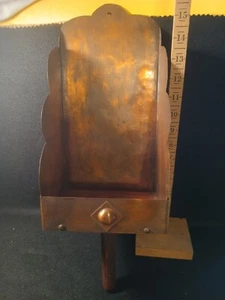 Copper And Wood Wall Sconce 16 In Tall - Picture 1 of 4