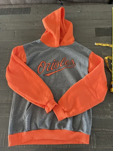 Baltimore Orioles Hoodie Pullover Orange/Gray MLB Baseball Adult Size Medium JH6 Cover