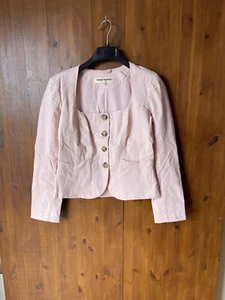 FREE PEOPLE BLAZER JACKET COURTSHIP Rose Pink Cotton S / UK 8-10 💖 NEW