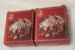 Nachtmann Bleikristall Germany Crystal Shell w/ Original Box || Lot of 2 - Picture 1 of 6