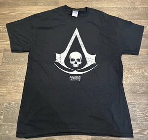 Assassin's Creed Adult Large Shirt Top Black Flag Logo Gaming Franchise Cotton - Picture 1 of 4