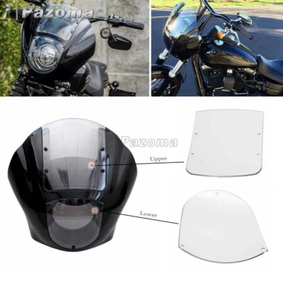 Headlight Quarter Fairing Replacement Windshield For Harley Dyna Super Glide FXD - Image 1 of 4