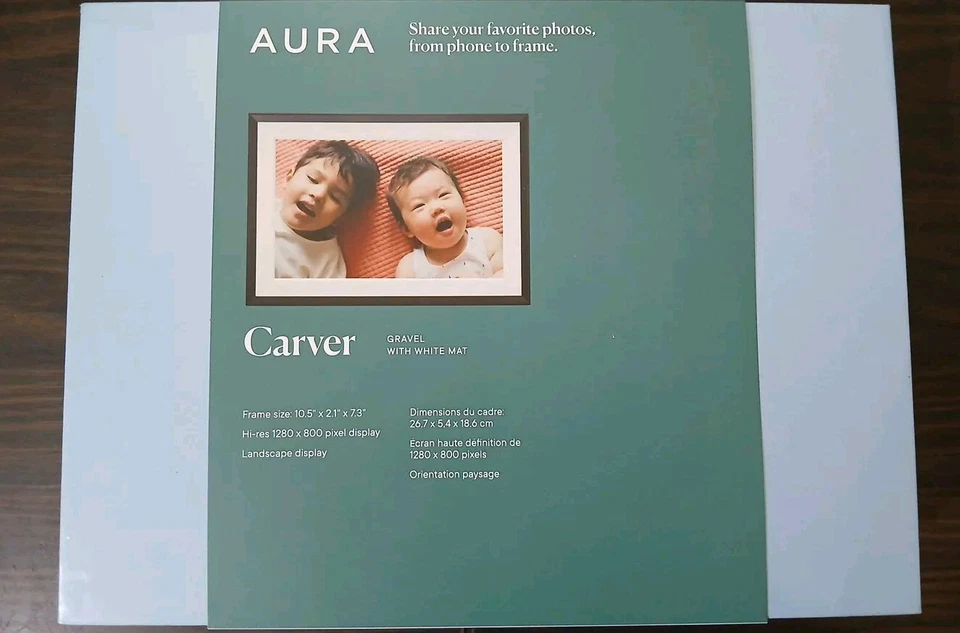 AURA AF900-MBLK Digital Photo Frame - Black