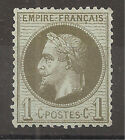 25 (1863) Napoléon III Lauré 1c bronze  Neuf sans gomme NSG (cote 50e) (0883)