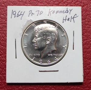 1964 KENNEDY SILVER HALF DOLLAR 90% SILVER PROOF 1ST YEAR MINTED! (ref# K90-01) - Picture 1 of 2