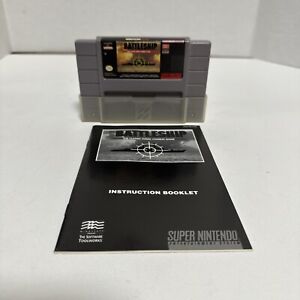 Super Battleship SNES Super Nintendo Game Cartridge And Instruction Booklet