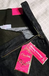 Skinny Stretch Denim blaue Damenjeans mit seitlichem Reißverschluss Größe 0 - Bild 1 von 9