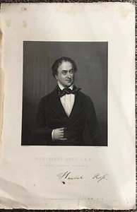 PROFESSOR MTSCHERLICH Portrait Antique Engraving,Signed in the plate 1800s - Picture 1 of 1