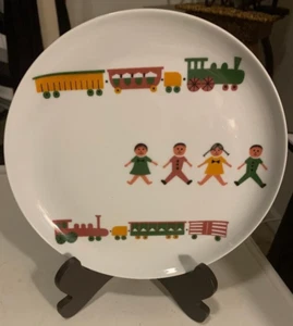 Arzberg Germany Child's Porcelain Plate Children Train 8" DIA - Picture 1 of 2