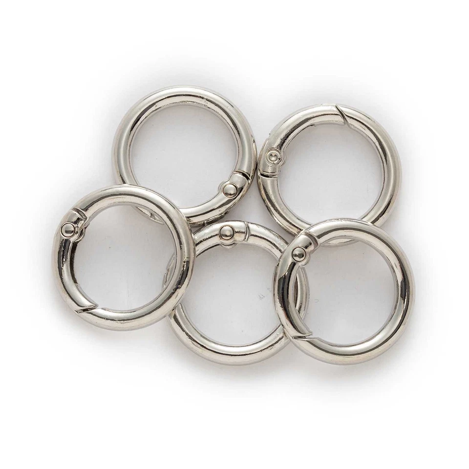 Spring Ring Clasp Snap Hooks Keychain Connector Jewelry Making DIY 25-35mm 5pcs - Image 1 of 4