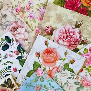 Decoupage Paper Napkins Mystery Surprise Pack - LOT of 20 Rose Napkin Collection - Picture 1 of 6