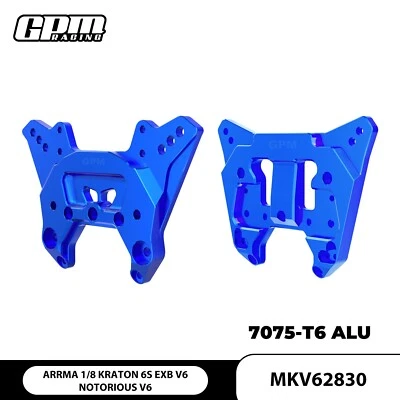 GPM 7075 Alloy Front & Rear Shock Tower ARRMA 1/8 Kraton 6S EXB V6 Notorious V6 - Image 1 of 4