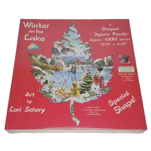 Winter On The Lake Jigsaw Puzzle SunsOut 1000 Pieces NEW 95310 Lori Schory Shape - Picture 1 of 4