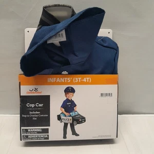 Polizei Auto Kostüm Kleinkind Kinder Halloween 3T-4T Polizist Offizier Verkleidung Kinder NEU - Bild 1 von 2