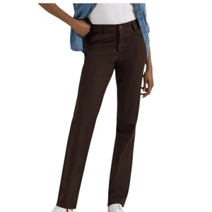 Pantalones Dockers para mujer 10 largos tiro medio curvilíneos verdaderamente adelgazantes pierna recta nuevos - Imagen 1 de 12