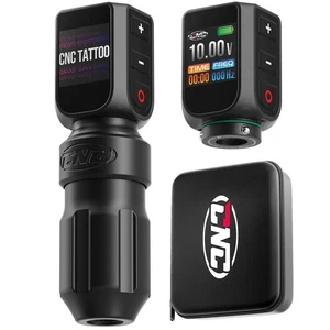 Wireless Tätowiermaschine Rotary Pen Gun 3200mAh Dual Akkus 4,0mm Stroke E77 Pro - Picture 1 of 9