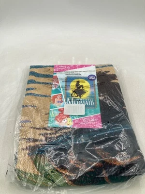 Disney Princess The Little Mermaid Woven Tapestry Throw Blanket 48" X 60" - Image 1 of 4