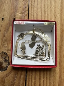 New Jersey The Garden State 24K Gold Finish Messing Weihnachtsschmuck - Bild 1 von 6