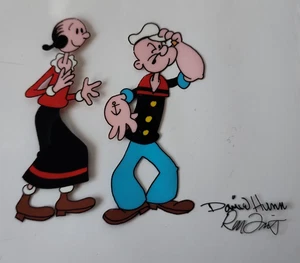 POPEYE OLIVE OYL HAND PAINTED PRODUCTION CEL DAN HUNN RON FRITZ - Picture 1 of 8