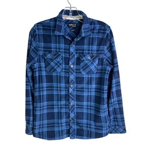 O'Neill Shirt Boys XL Navy Blue Super Fleece Snap Front Standard Fit Outdoorsy - Picture 1 of 11