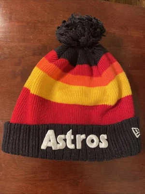 Houston Astros Retro Rainbow New Era Beanie Knit Cap - Image 1 of 2