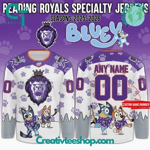 Personalized Reading Royals x Bluey Day 2025 Hockey Shirt Men's Fan Gear Gift - Picture 1 of 7