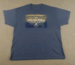 Camiseta Kerusso Hombres Talla 2XL Azul Sé Fuerte Valiente Biblia Escritura Cristiana - Imagen 1 de 15