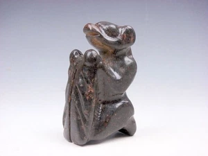 Old Nephrite Jade Stone Carved HongShan Culture Mouse Holding Cicada #07132203 - Picture 1 of 7