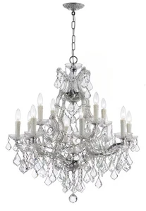 Crystorama 4412-CH-CL-MWP Maria Theresa 13-Light Hand Cut Crystal Chandelier - Picture 1 of 2